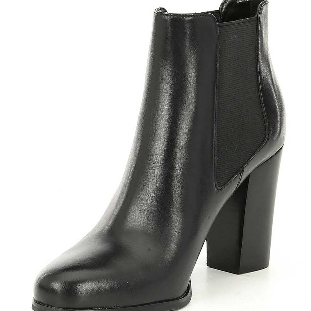 Michael Michael Kors Women's Lottie Leather Block Heel Chelsea Booties